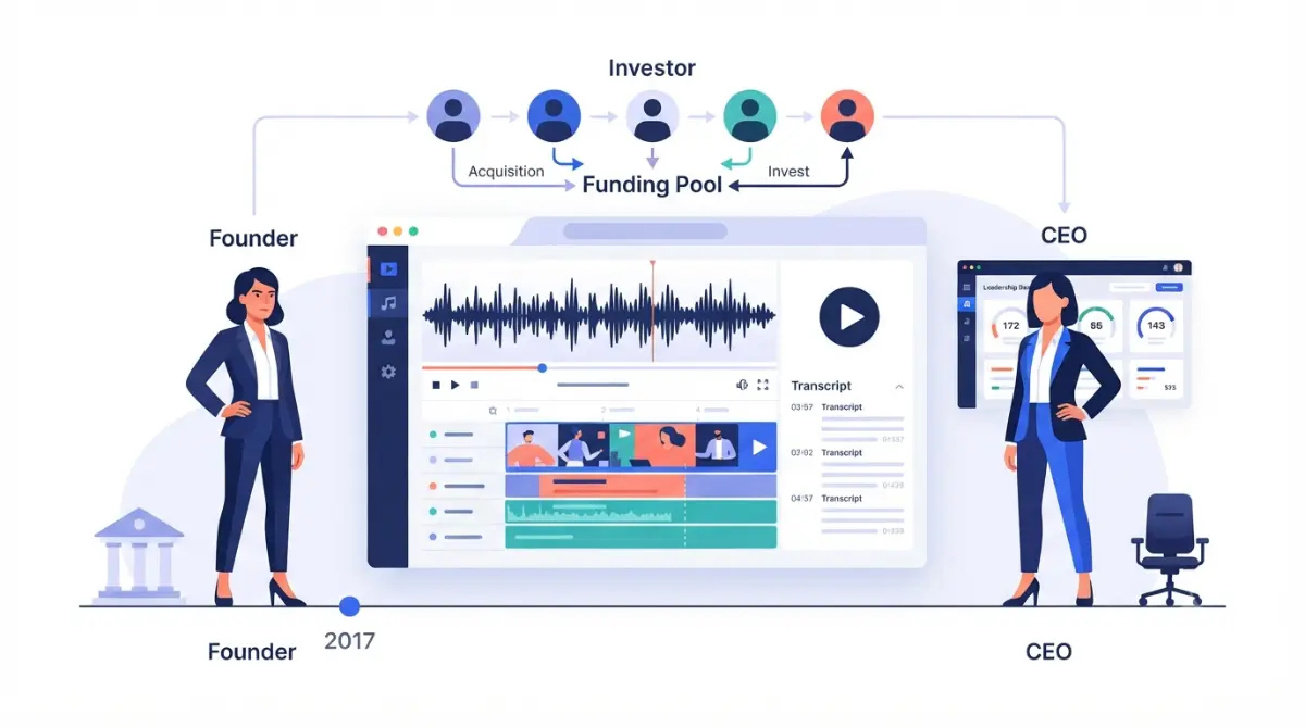 Descript founder, current CEO, software product, and separate investor funding pathway