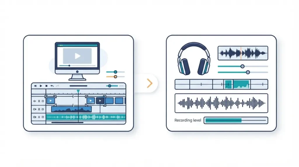 Resolve video timeline workflow compared with audio waveform editing for podcast creators