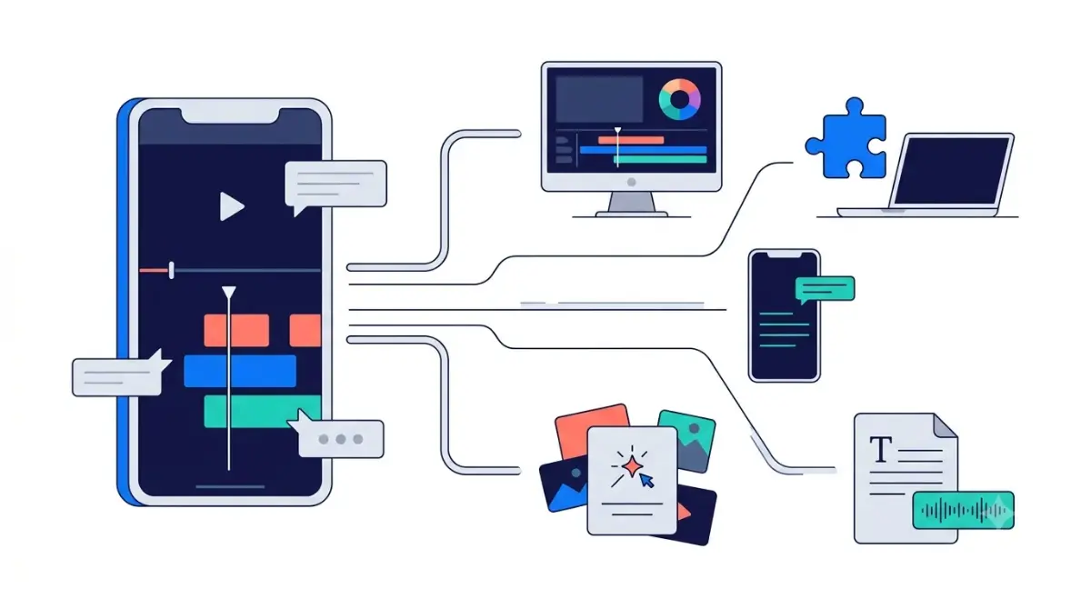 CapCut alternatives comparison showing mobile, desktop, open-source, AI, and text-based video editors.