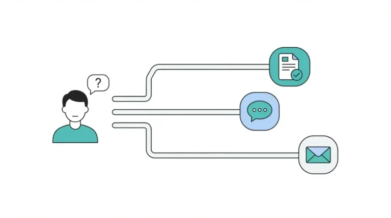 CapCut Customer Support contact routes shown in a vector illustration with a ticket form, support chat, and email.