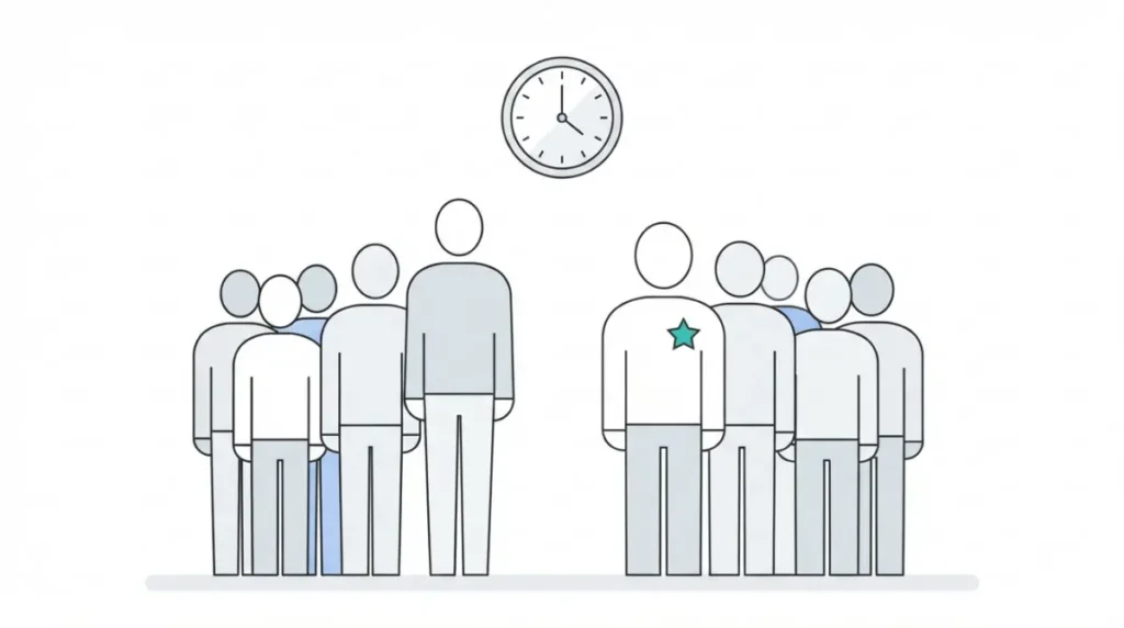 CapCut Customer Support illustration showing a Pro user in the same support queue as standard users, with no visible priority lane.